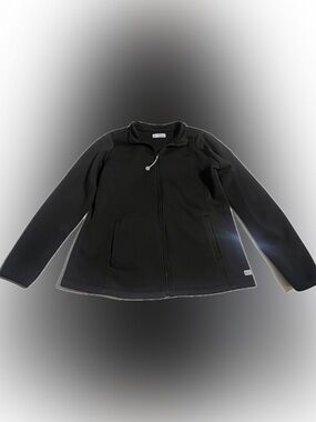 MEDCOUTURE Black Zip-Front scrub Jacket